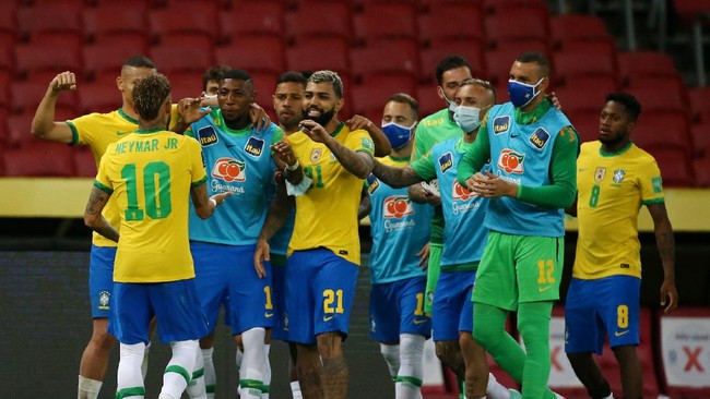 FOTO: Neymar Satu Gol dan Satu Assist, Brasil Sempurna