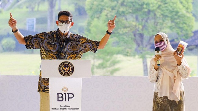 Bantuan Insentif Pemerintah (BIP) dinilai sebagai terobosan yang dapat menjadi salah satu solusi, terlebih bagi pelaku pariwisata dan ekonomi kreatif.
