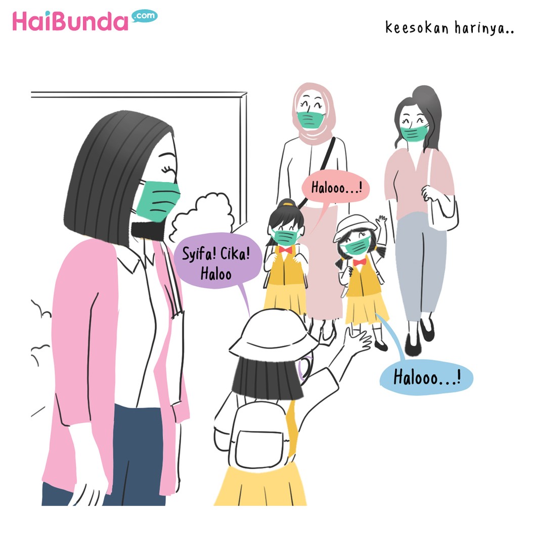 Komik foto bareng anak TK.