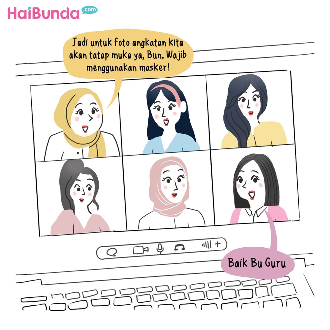 Komik foto bareng anak TK.