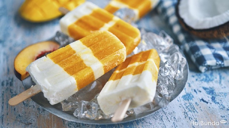 resep es lolly Mango Peach Yogurt Ice Cream on Stick