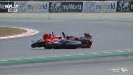 VIDEO: Momen Miller Jatuh di Kualifikasi MotoGP Catalunya
