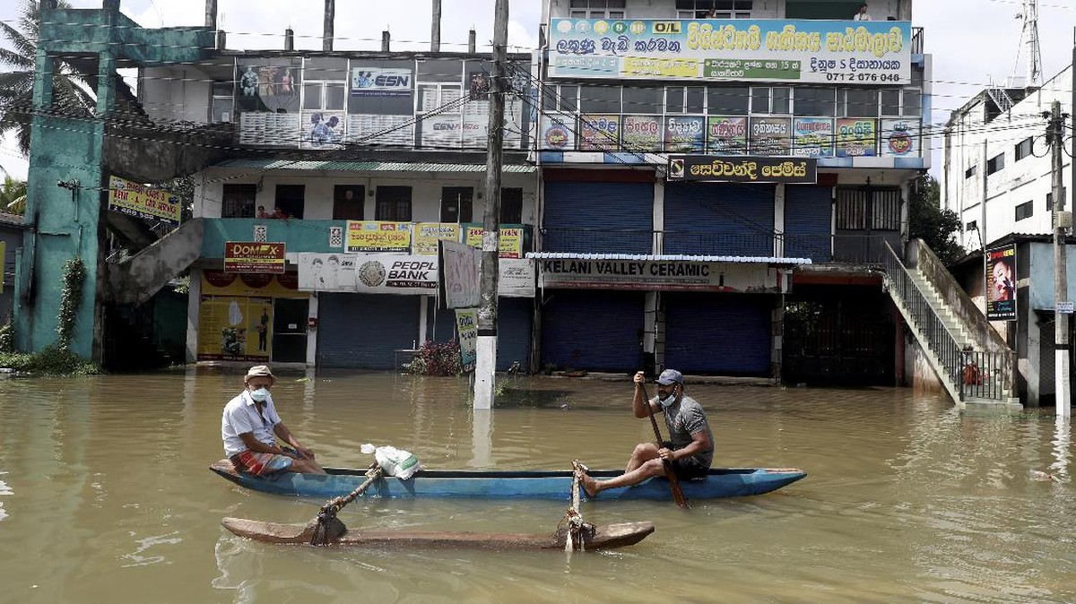 FOTO: Banjir Bandang Tewaskan 4 Orang di Sri Lanka