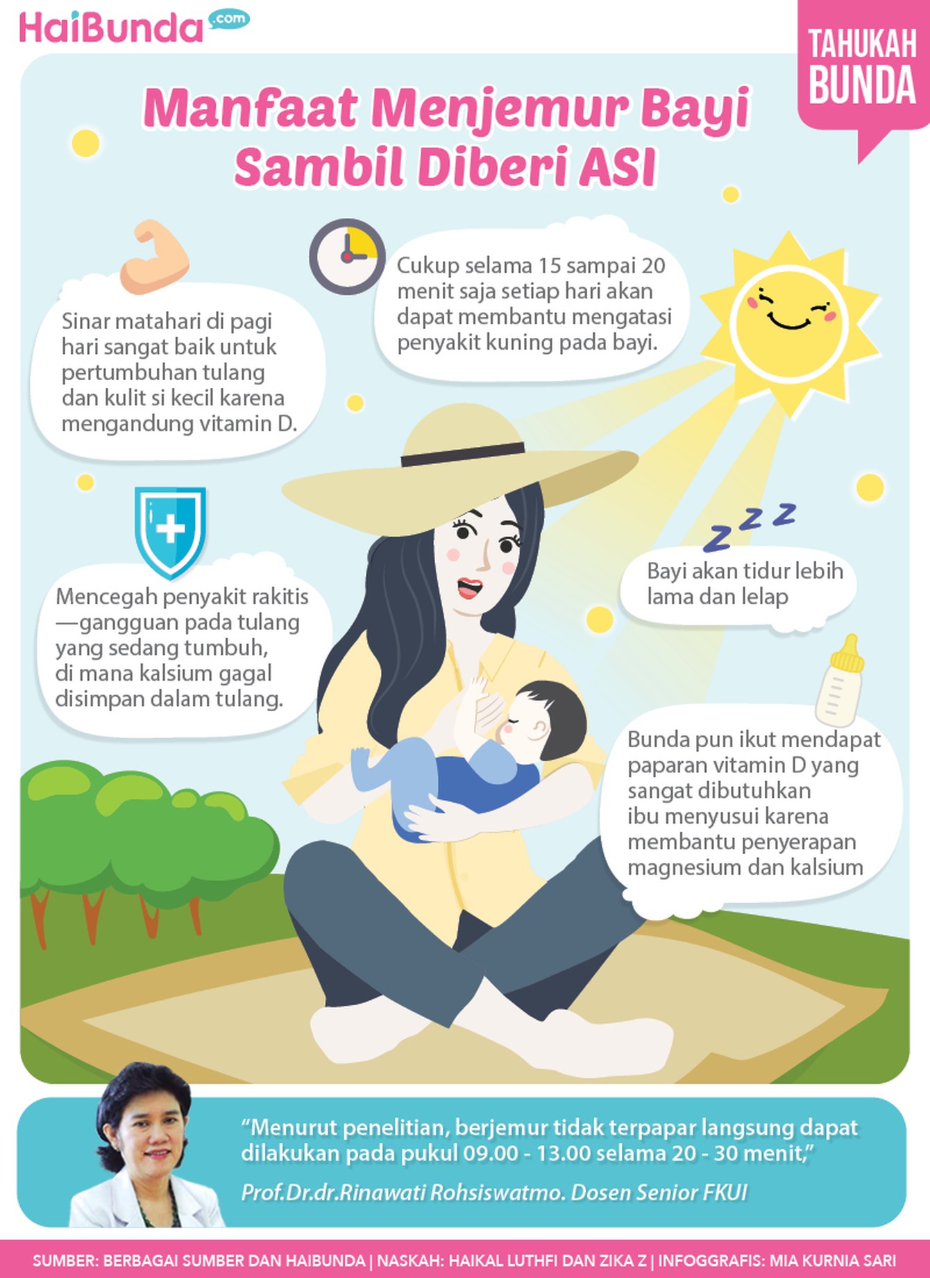 Infografis Manfaat Menjemur Bayi Sambil Diberi ASI