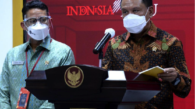 Menteri Pemuda dan Olahraga Republik Indonesia (Menpora RI) Zainudin Amali mengikuti rapat terbatas (ratas) bersama Presiden Joko Widodo di Istana Kepresidenan