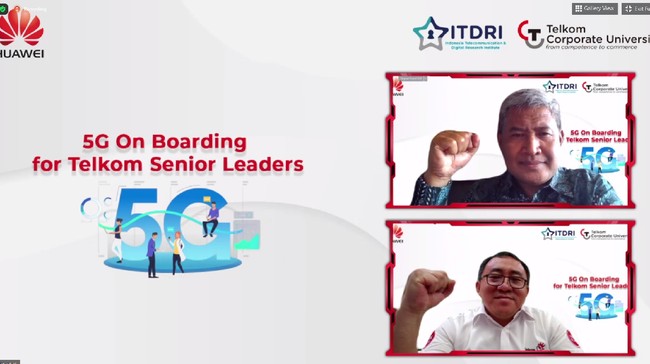ITDRI bersama Huawei ASEAN menggelar acara '5G On Boarding for Telkom Senior Leaders' sebagai bentuk implementasi MoU kedua belah pihak yang dijalin Maret lalu.