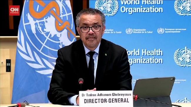 Kepala Organisasi Kesehatan Dunia (WHO) Tedros Adhanom Ghebreyesus meminta dunia bersatu agar bisa mengakhiri pandemi covid-19 pada 2022.