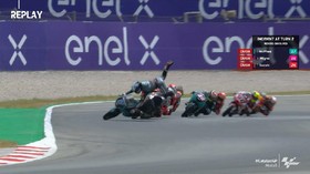 VIDEO: Pembalap Moto3 Hampir Terlindas di GP Catalunya