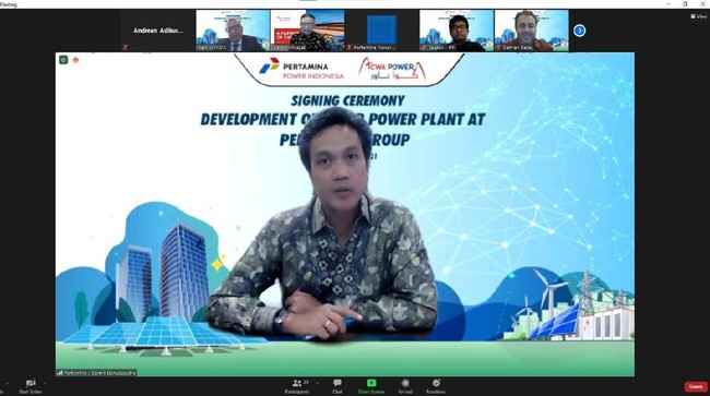 Pertamina NRE menandatangani nota kesepahaman dengan ACWA Power sebagai salah satu wujud dukungan peningkatan bauran energi nasional.