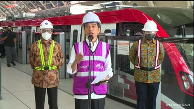 Jokowi Kejar LRT Jabodebek Beroperasi Juli 2023, Bareng Kereta Cepat