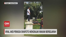 VIDEO: Viral Aksi Pemuda Swafoto Menginjak Makam Bersejarah