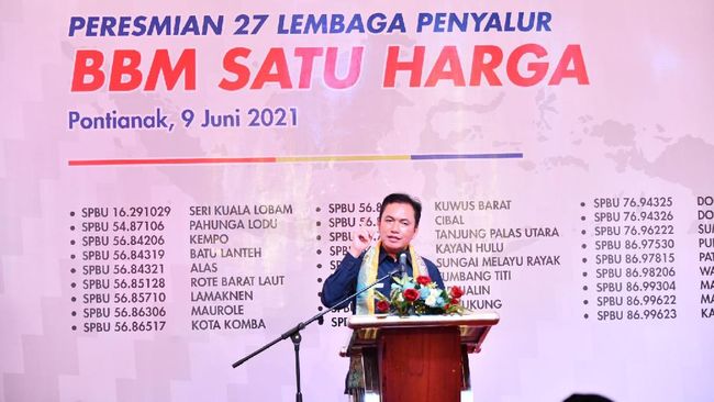 BPH Migas Kembali Resmikan 27 SPBU 1 Harga di Wilayah 3T BPH Migas kembali meresmikan 27 SPBU BBM 1 Harga untuk wilayah terdepan, terpencil, tertinggal (3T) secara serentak di TBBM Siantan, Pontianak, Kalbar.