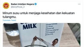 Cuitan Kocak Netizen Balas Akun BIN Anjurkan Minum Susu