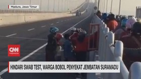 VIDEO: Hindari Swab Test, Bobol Penyekat Jembatan Suramadu