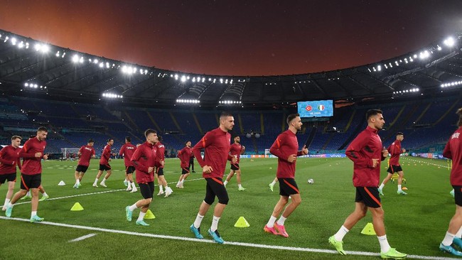 FOTO: Persiapan Turki vs Italia Jelang Pembuka Euro
