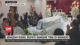 VIDEO: Jenazah Wakil Bupati Sangihe Tiba Di Manado