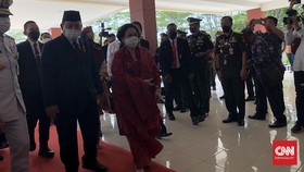 Pengukuhan Profesor di Unhan, Megawati Datang Bersama Prabowo
