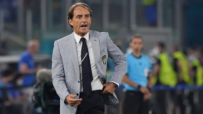 Pelatih Roberto Mancini yakin pertandingan Italia vs Inggris di final Euro 2020 (Euro 2021) di Stadion Wembley hanya berjalan 90 menit.
