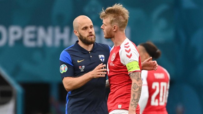 Denmark dan Finlandia bermain imbang tanpa gol dalam laga babak pertama Grup B Euro 2020 (Euro 2021).