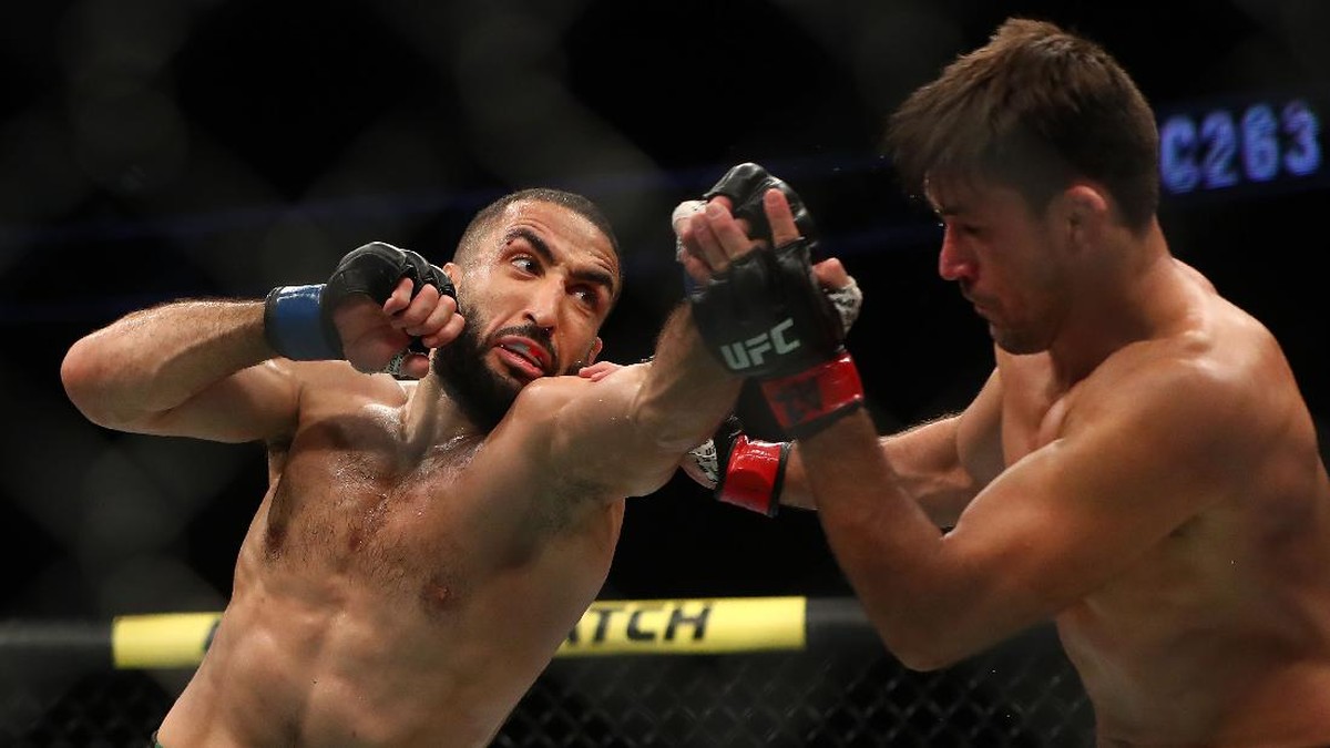 FOTO: Nate Diaz Kalah, Adesanya dan Moreno Menang di UFC 263