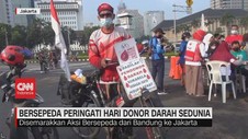 VIDEO: Bersepeda Peringati Hari Donor Darah Sedunia