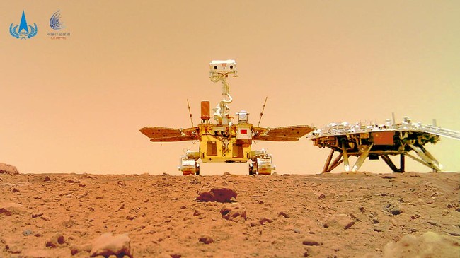 Penjelajah Mars milik China Zhurong berhasil menangkap suara di planet Mars.