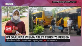 VIDEO: RS Darurat Wisma Atlet Terisi 75 Persen