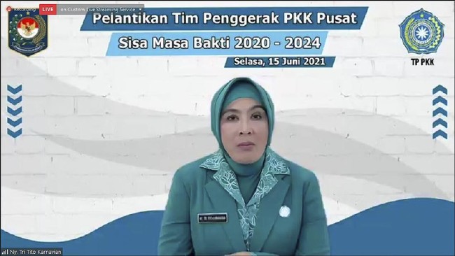 Ketum TP PKK Tri Tito Karnavian menekankan kedisiplinan, etika, dan etos kerja dalam kelembagaan PKK di pusat maupun di daerah.