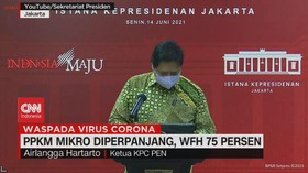 VIDEO: PPKM Mikro Diperpanjang, WFH 75 Persen