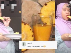 Hamil Tua, Wanita Ini Malah Pamer Hobi Makan Buah Nanas