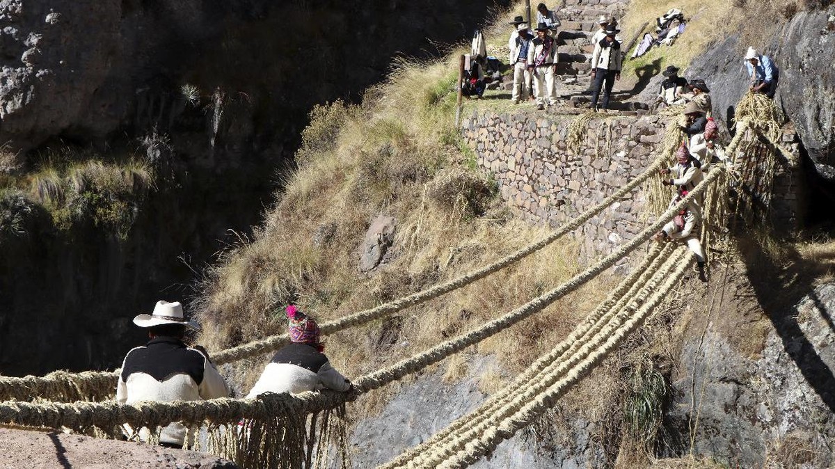 FOTO: Keajaiban Jembatan Tenun di Peru