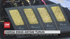 VIDEO: Harga Emas Antam Turun
