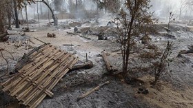 FOTO: Sisa-sisa Desa Myanmar Usai Dibakar Junta