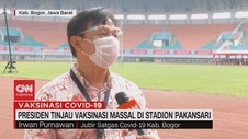 VIDEO: Presiden Tinjau Vaksinasi Massal di Stadion Pakansari