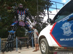 Knalpot Bising Sitaan Polisi Disulap Jadi Robot