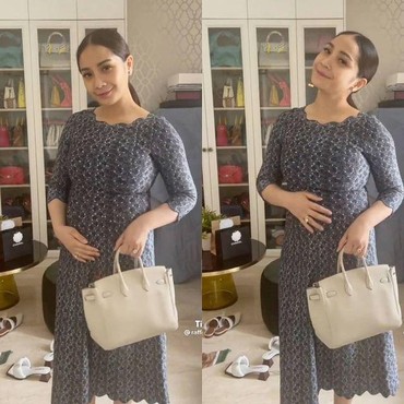 Aura Bumil Cantik Nagita Slavina Pamer Baby Bump Disorot, Gemas Banget!