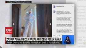 VIDEO: Zaskia Adya Mecca Pakai APD Demi Peluk Anak
