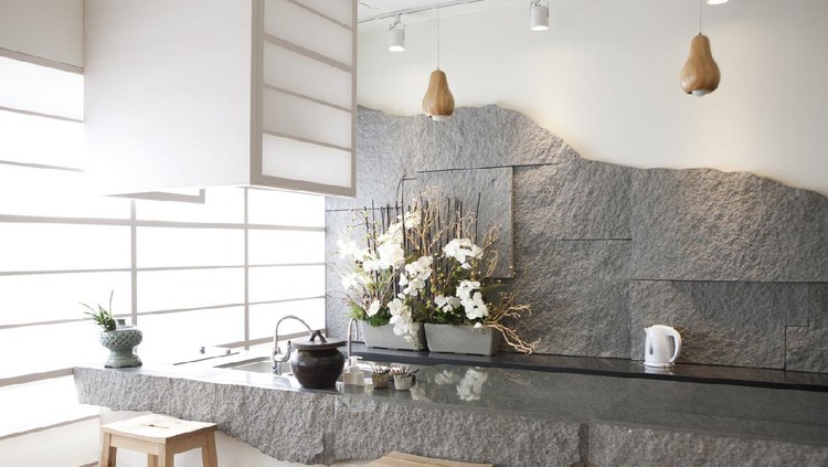 Modern Contemporary Spa Bathroom . 3d Render