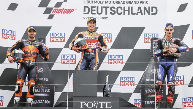 Pembalap KTM, Miguel Oliveira melanjutkan tren positif di MotoGP Jerman usai merebut posisi runner up di belakang Marc Marquez.