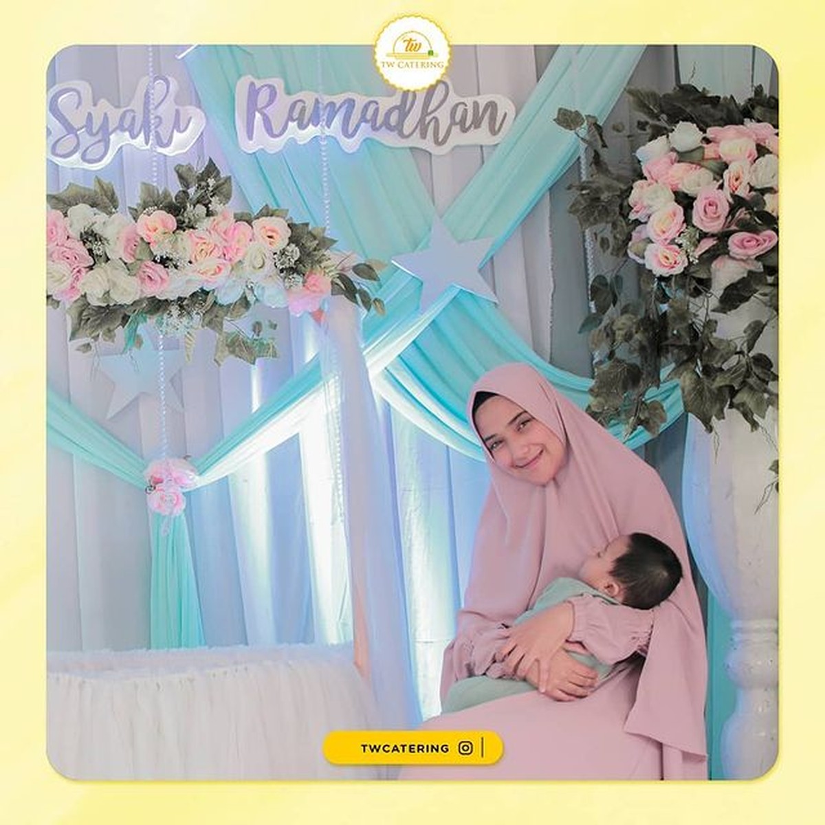 Acara syukuran dan akikah Baihaqqi Syaki Ramadhan putra Nadya Mustika baru saja digelar&period; Rizky DA tampak tak hadir&period; Yuk kita intip&excl;