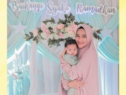Tanpa Rizki DA, Nadya Mustika Gelar Akikah Baby Syaki