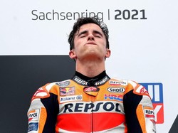 Balapan Pakai Satu Tangan, Marquez Jadi Juara MotoGP Jerman