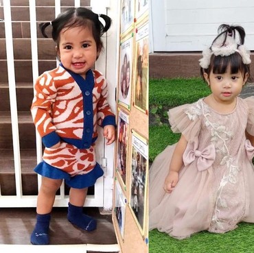 Pose Chava, Putri Rachel Vennya dengan Outfit Menggemaskan