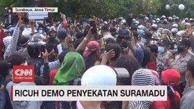 VIDEO: Ricuh Demo Penyekatan Suramadu