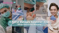 5 Potret Bahagia Kelahiran Anak Dinda Hauw & Rey Mbayang