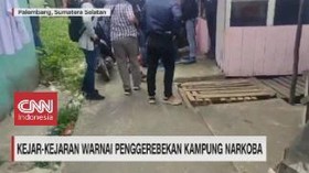 VIDEO: Kejar-kejaran Warnai Penggerebekan Kampung Narkoba