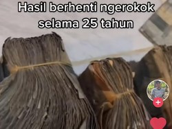 Viral Tumpukan Uang Tabungan Hasil Setop Merokok 25 Tahun, Bikin Takjub