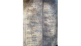 Daftar Menu Tua Tahun 1913 Ditemukan di Inggris