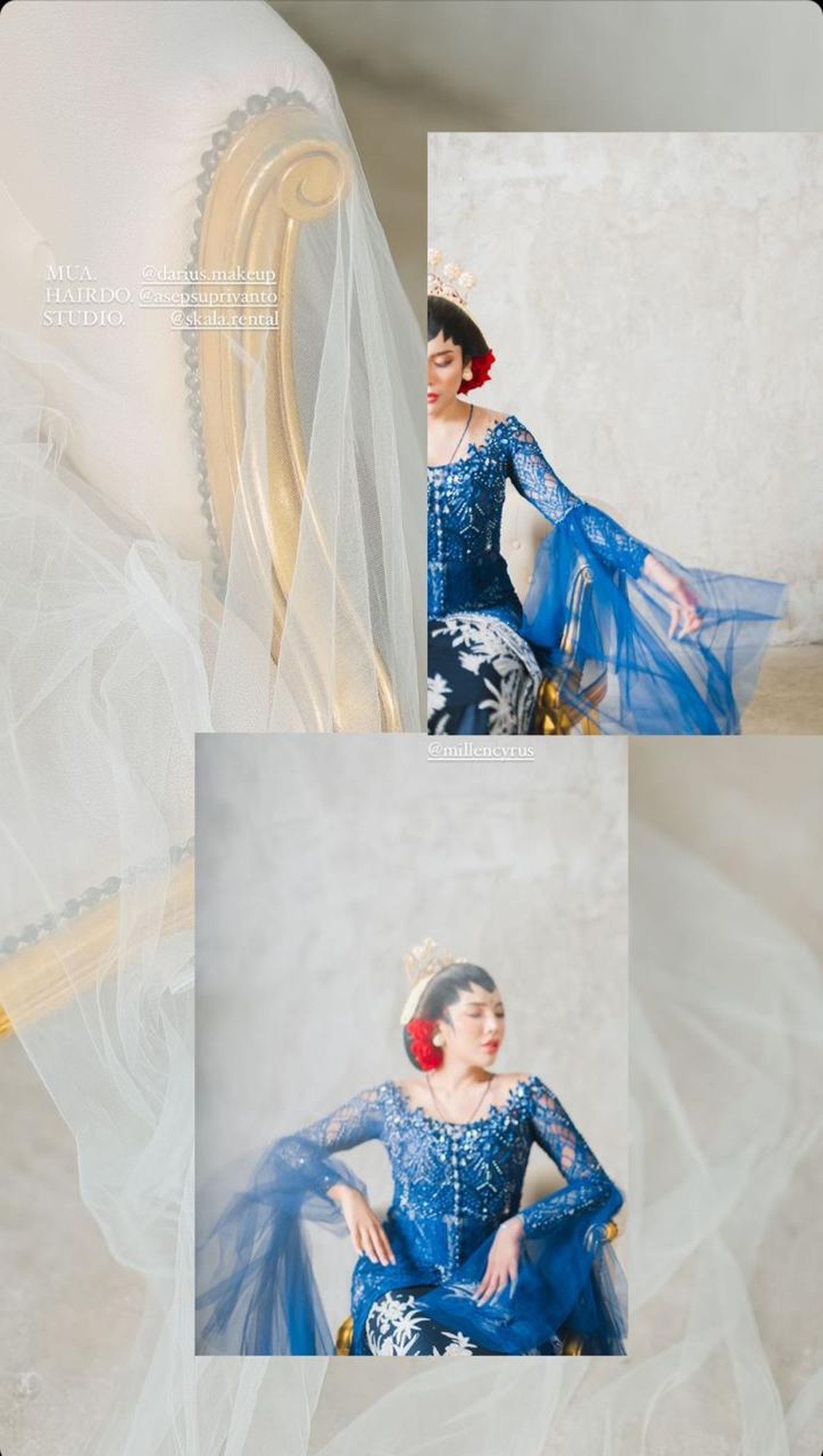 Millen Cyrus mengunggah foto dengan keterangan 'Pre Wedding' dan berdandan ala pengantin bikin heboh&period; Yuk intip&excl;