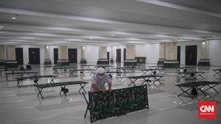 FOTO: Isolasi Pasien Covid di Masjid Hasyim Asy'ari